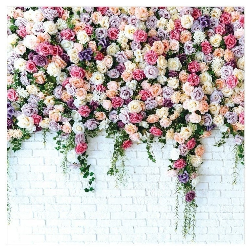 6 Pack- ArtSkills 65" x 71" Giant Rose Wall Plastic Hanging Party Wall Backdrop